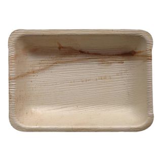 EcoSouLife Palm Rectangle Plate (25x15cm) 5PC - Natural