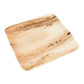 EcoSouLife Palm Large Square Plate (25cm) 5PC - Natural