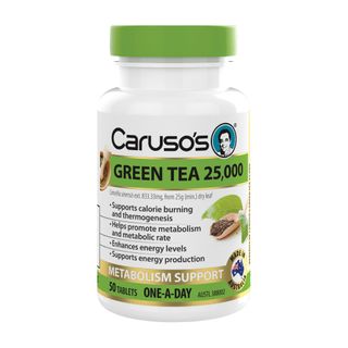 Carusos Natural Health Green Tea 25,000 50 Tablets