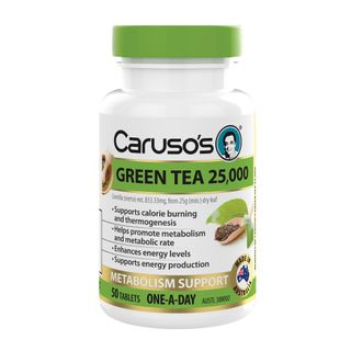Carusos Natural Health Green Tea 25,000 50 Tablets