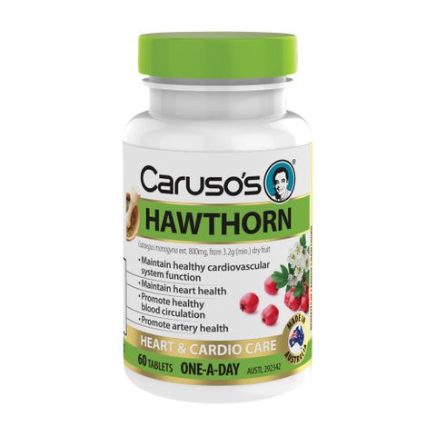 Carusos Natural Health Hawthorn 60 Tablets