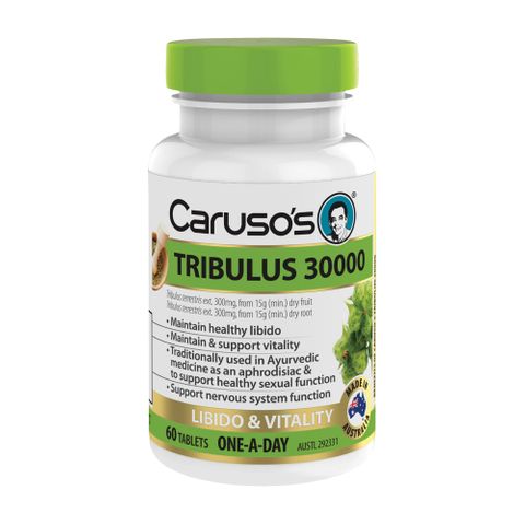 Carusos Natural Health Tribulus 30000 60 Tablets