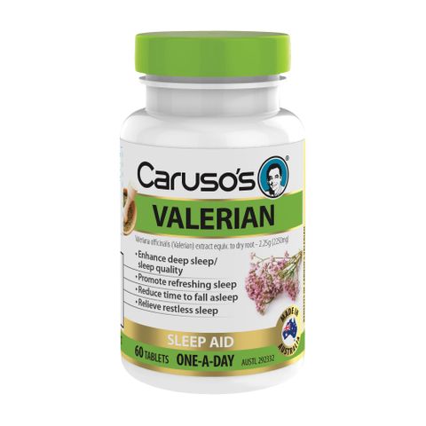 Carusos Natural Health Valerian 60 Tablets