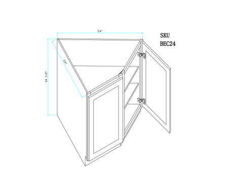 Cinder Grey Base End Corner Cabinet
