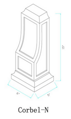 Grey Shaker Corbel