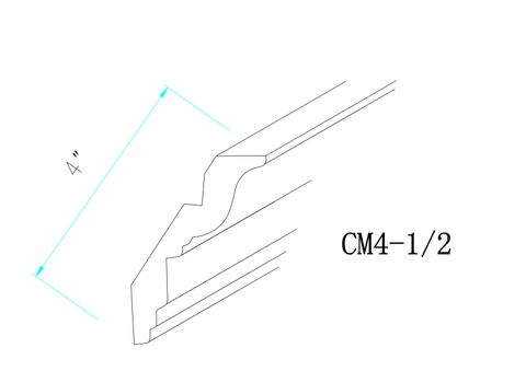 Slim White Cream Crown Molding