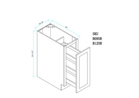 Modern White Base Spice Rack Cabinet