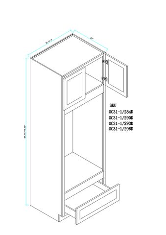Modern White Double Oven Cabinet