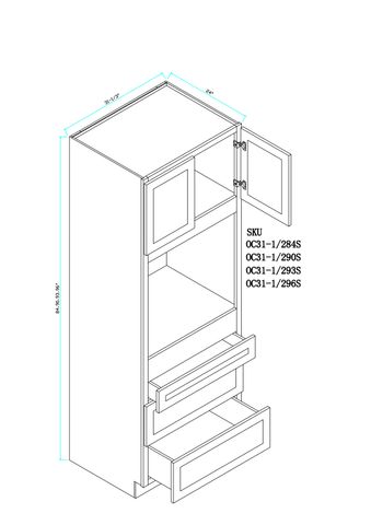 Modern White Single Oven Cabinet