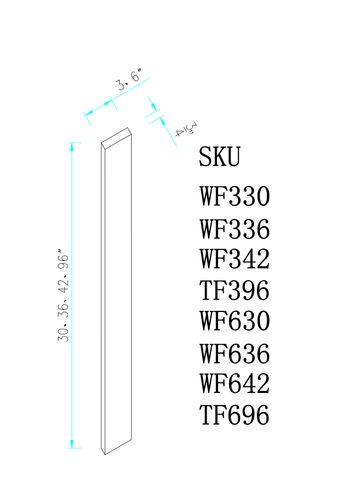 New White Shaker Wall Filler