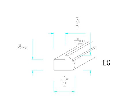 Dark Shaker Light Rail/ Molding
