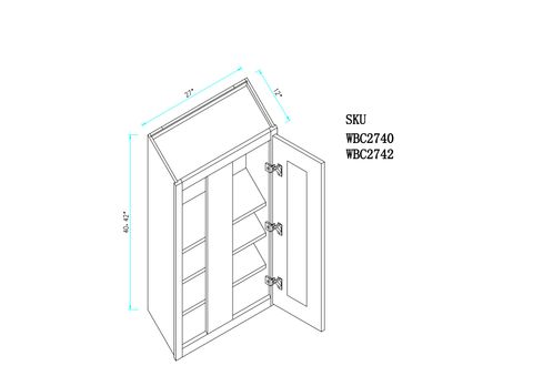 Dark Shaker Wall Blind Corner Cabinet