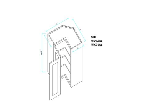 Dark Shaker Easy Reach Cabinet