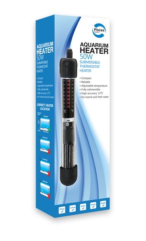 PISCES AQUATICS AQUARIUM HEATER 50W