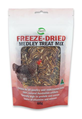 PISCES DRIED MEDLEY POULTRY 60G