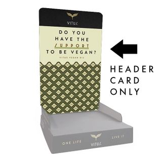 VITUS VEGAN B12 COUNTER UNIT HEADER CARD