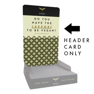 VITUS VEGAN B12 COUNTER UNIT HEADER CARD