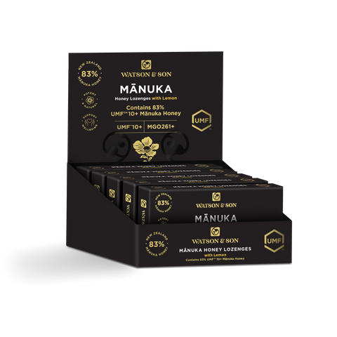 UMF 10+/MGO261+ MANUKA LOZ W/LEMON 12 PK
