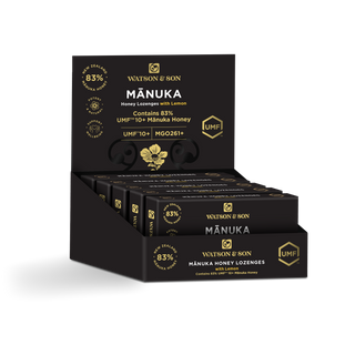 UMF 10+/MGO261+ MANUKA LOZ W/LEMON 12 PK