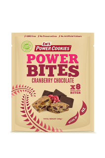 Em's Power Cookie Power Bites Chocolate Cranberry Craze Pouch 8 x 30g