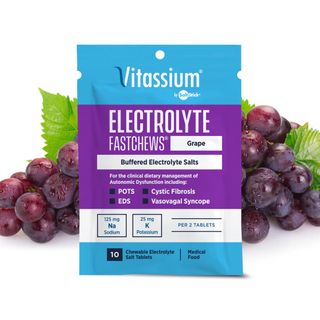 Saltstick Vitassium FastChews Grape Box with 12 packs of 10 Chews