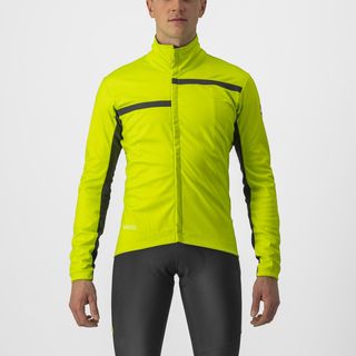 Castelli Jacket Transition 2 Electric Lime/Dark Gray-Black Reflex - L