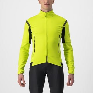 Castelli Jacket Perfetto RoS 2 Convertible Electric Lime/Dark Gray - L