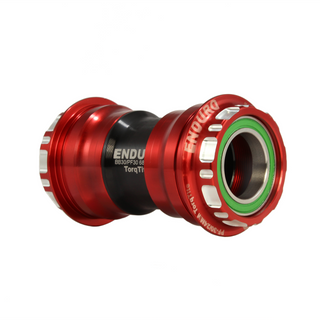 Enduro TorqTite Bottom Bracket PF30 to 24mm Cranks Stainless Steel Angular Contact Red