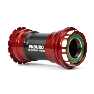 Enduro TorqTite Bottom Bracket BBRight to 24mm Cranks Stainless Steel Angular Contact Red