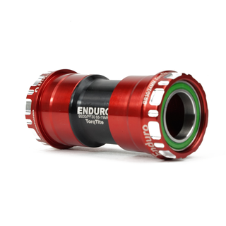 Enduro TorqTite Bottom Bracket BB30 to 24mm Cranks Stainless Steel Angular Contact Red
