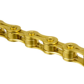 YBN Chain Track Ti Nitrate 1 Speed SLA410-TI Gold 116L w/ Spring-Clip Link