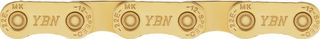 YBN Chain 12 Speed MK12E-TI Gold Ti-Nitrate DHA Hard Chromizing Flat-Top for E-Bike, Road & MTB 126L w/ MKS12 Link