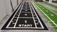 Track with Numbers - 2m x 10.2m Grass - Black/White