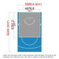 Easi-Court FIBA Pro Blue-Grey (5.59m x 9.24m)