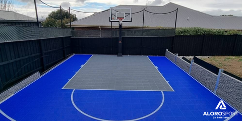 Easi-Court FIBA Pro Plus Blue-Grey (10.16m x 7.42m)