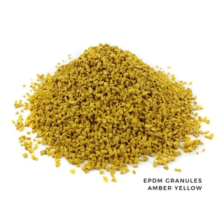 EPDM Rubber Granules PrimoFlex 25%1-4mm - AMBER YELLOW ST108 - 25kg bag