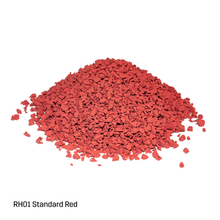 EPDM-TPV Inplay Rubber Granules - 1-4mm - Standard Red - 25kg