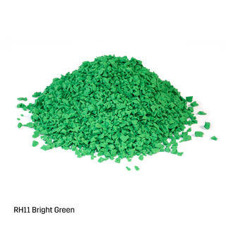EPDM-TPV Inplay Rubber Granules - 1-4mm - Bright Green - 25kg