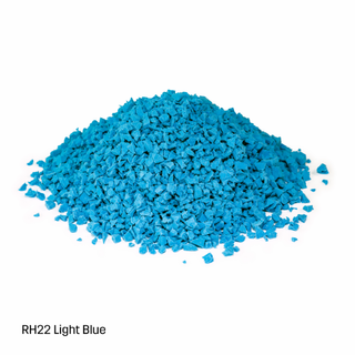 EPDM-TPV Inplay Rubber Granules - 1-4mm - Light Blue - 25kg