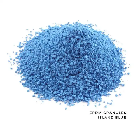 EPDM Rubber Granules PrimoFlex 25%1-4mm - ISLAND BLUE BC104 - 25kg bag