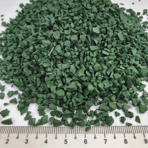 SBR Precoat Coloured Recycled Rubber Granules - Green - 20kg Bag