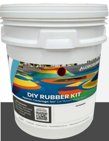 DIY Rubber Kit SBR Precoat Coloured Recycled Rubber Granules