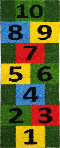 Hopscotch Grass - 18mm - 1.1m x 2.7m Grass - Multicoloured