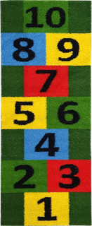Hopscotch Grass - 18mm - 1.1m x 2.7m Grass - Multicoloured