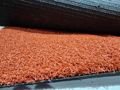 18mm Hockey Grass- Terracotta - 3.75m wide sold per Lm