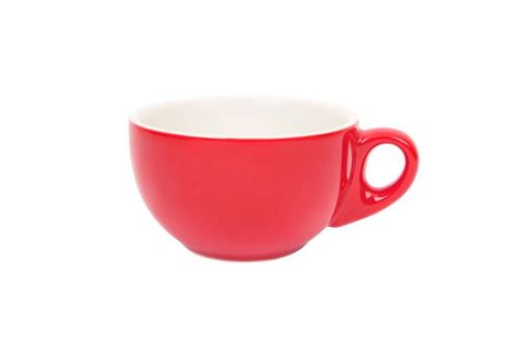 280ML CAPPUCCINO LARGE BOWL CUP ITALIAN SET OF 6 RED