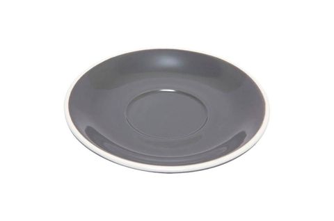 280ML CAPPUCCINO LARGE SAUCER ITALIAN SET OF 6 DARK GREY