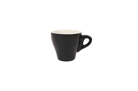 180ML CAPPUCCINO TULIP CUP ITALIAN SET OF 6 BLACK