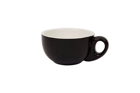 220ML CAPPUCCINO BOWL CUP ITALIAN SET OF 6 MATT BLACK