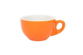 280ML CAPPUCCINO LARGE BOWL CUP ITALIAN SET OF 6 ORANGE